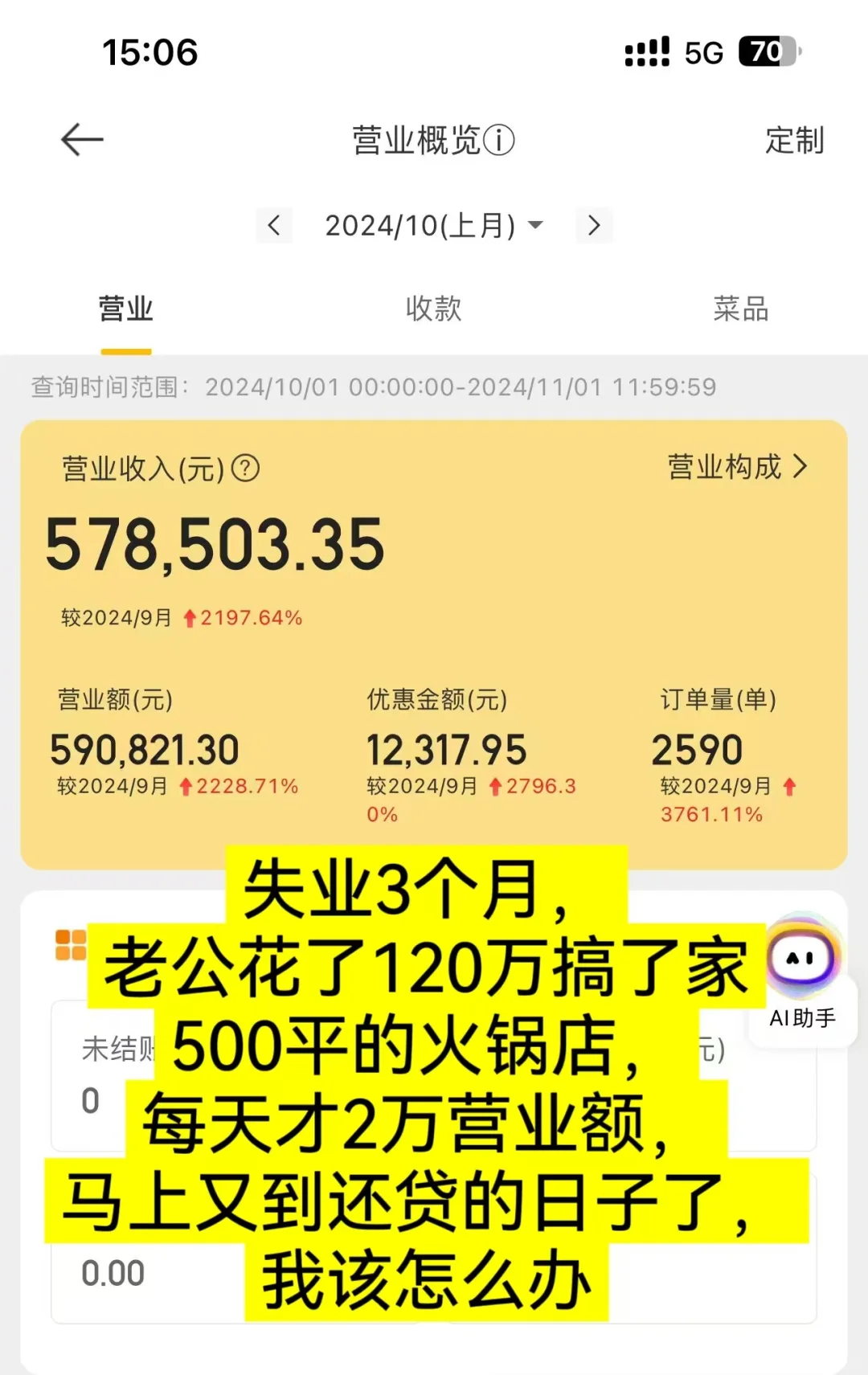 砸120万开的五百平火锅店 快撑不住了