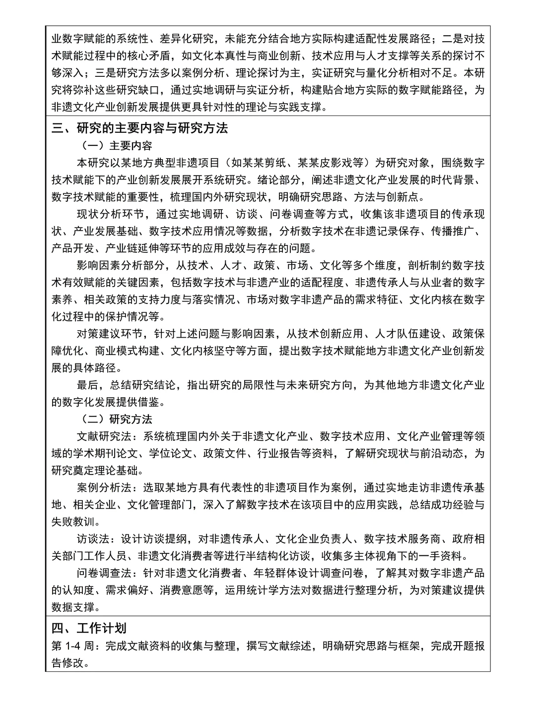 文化产业管理专业开题报告模板??