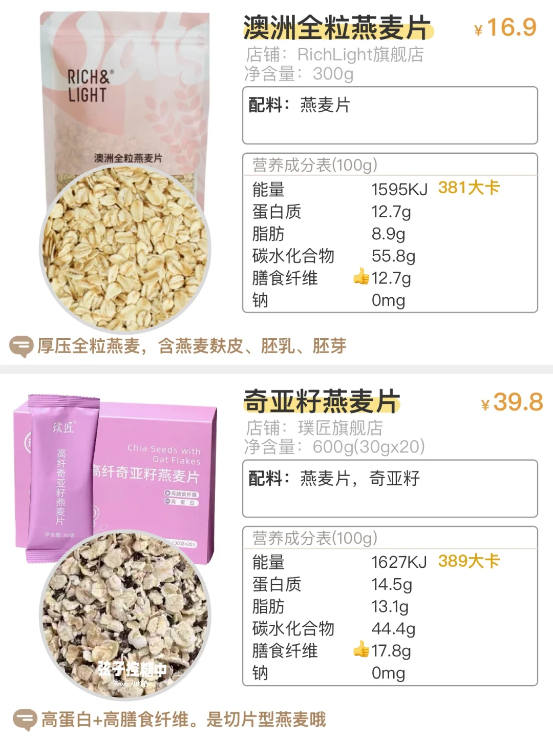 控糖减脂一起进，无糖无添加即食燕麦（56期）