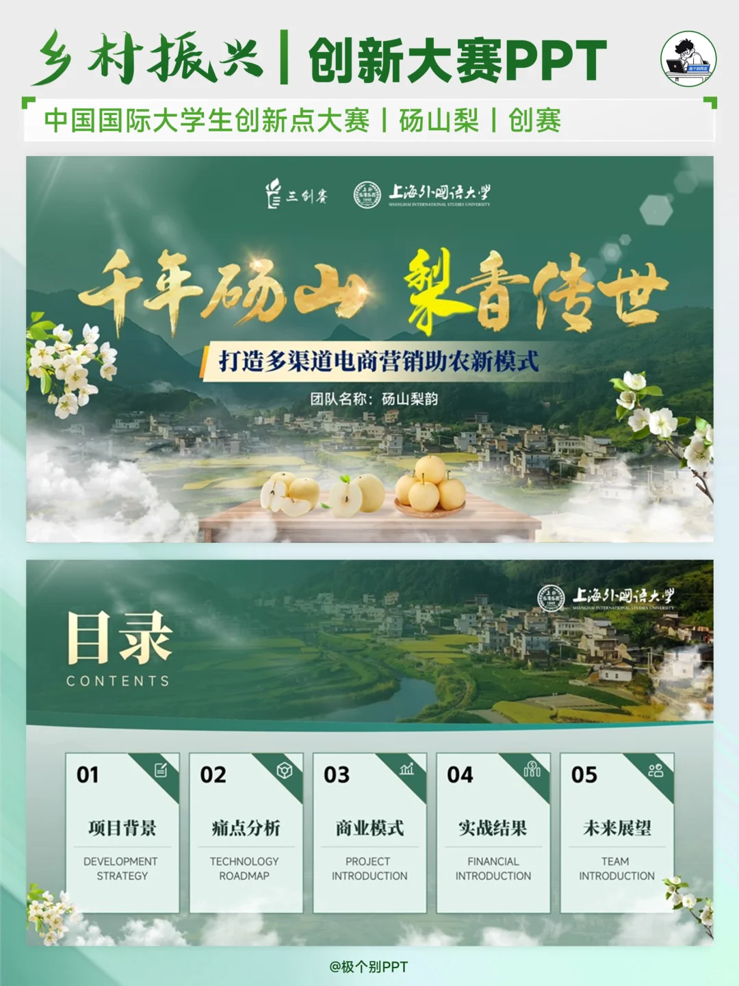 三创赛PPT 果树种植丨电商兴农丨品牌搭建