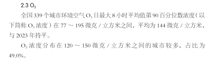2024年中国生态环境公报（一）空气质量篇