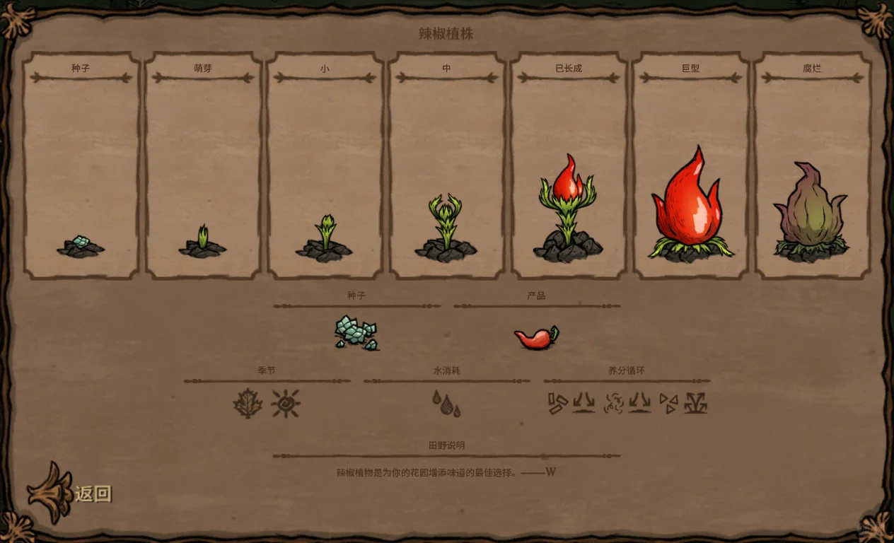 饥荒内14种类型的种子对应图鉴