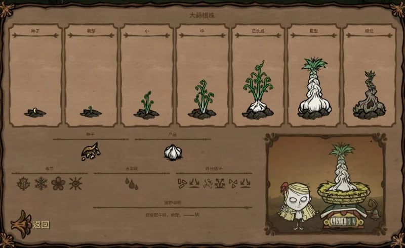 饥荒内14种类型的种子对应图鉴