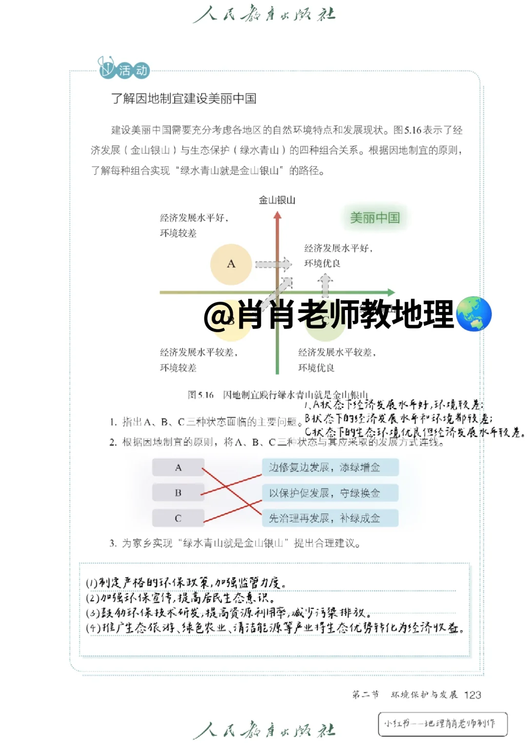 (定稿)新人教版八上｜课本笔记｜5.2环境保