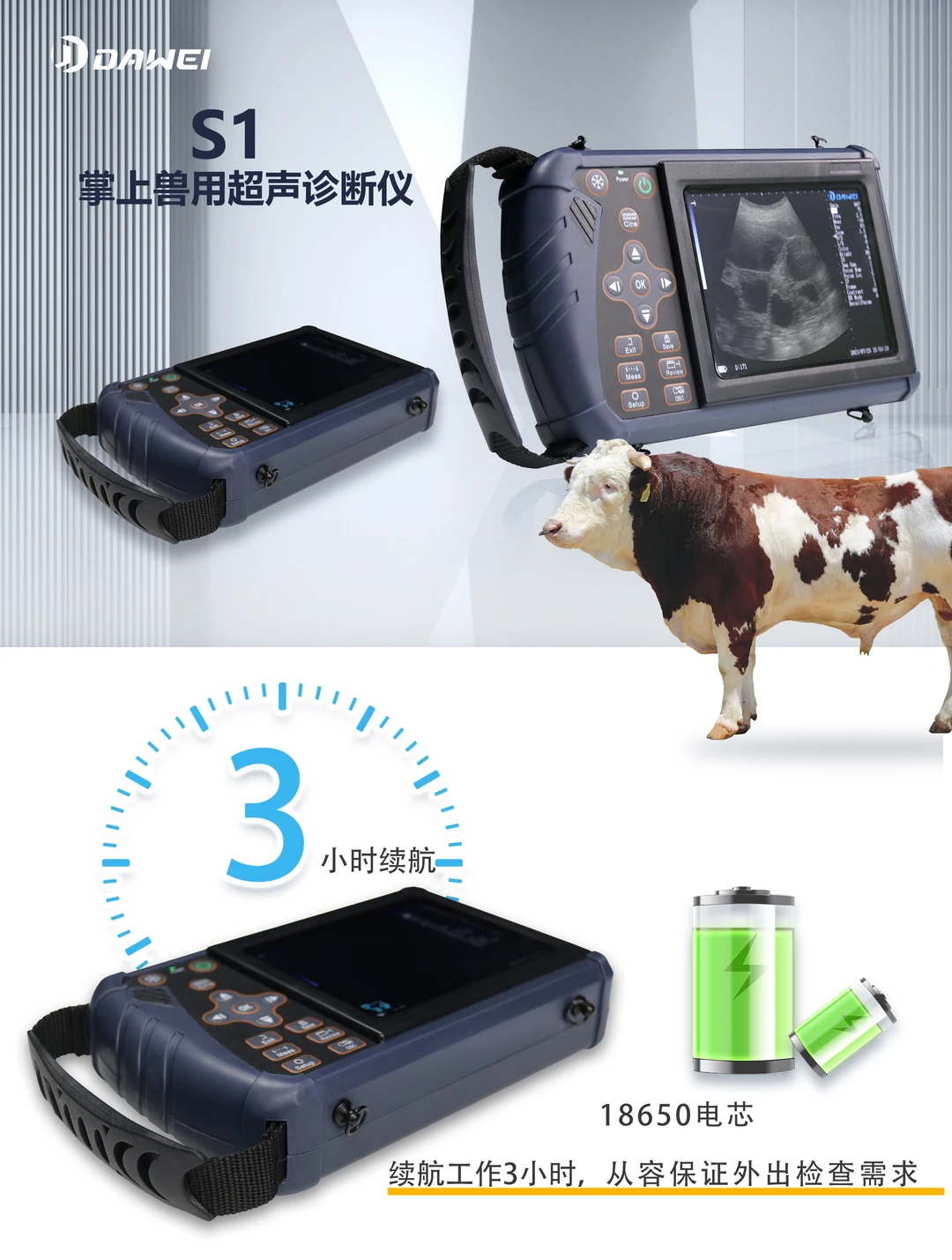 猪马牛羊通用的B超设备