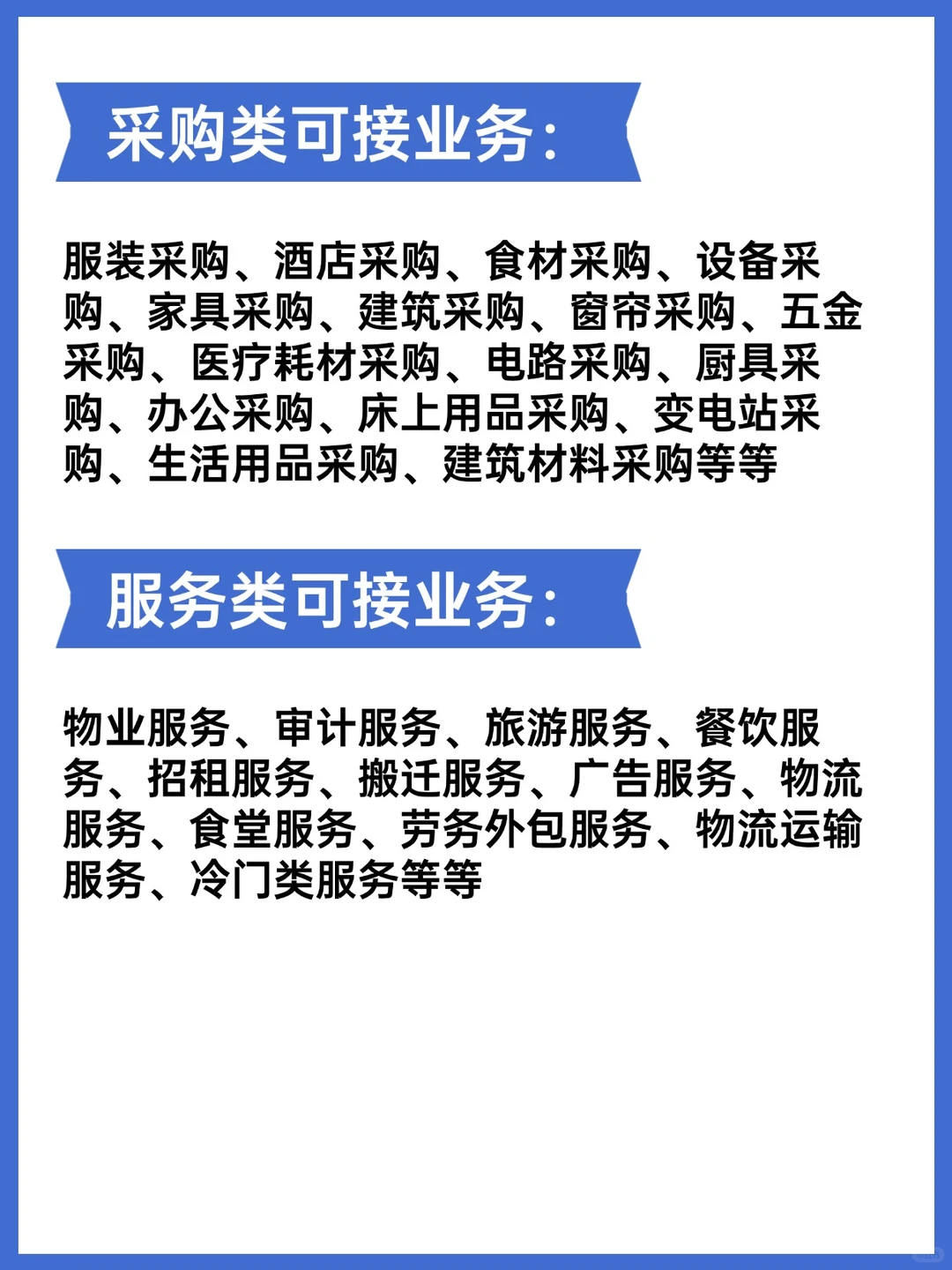 服务类、采购类标书收费标准