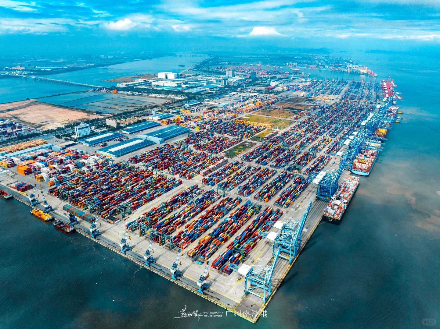 ?被上帝视角下的大湾区超级大港震撼了