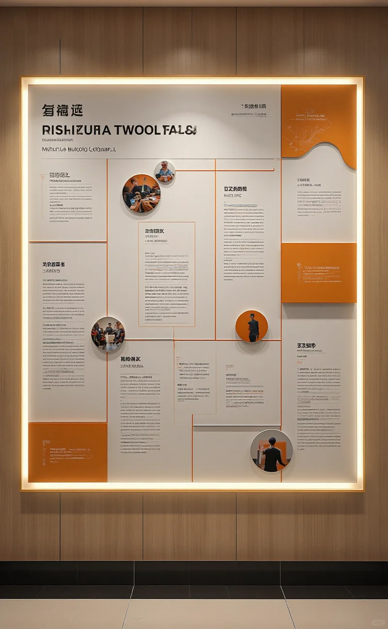 高级简约的企业文化墙设计