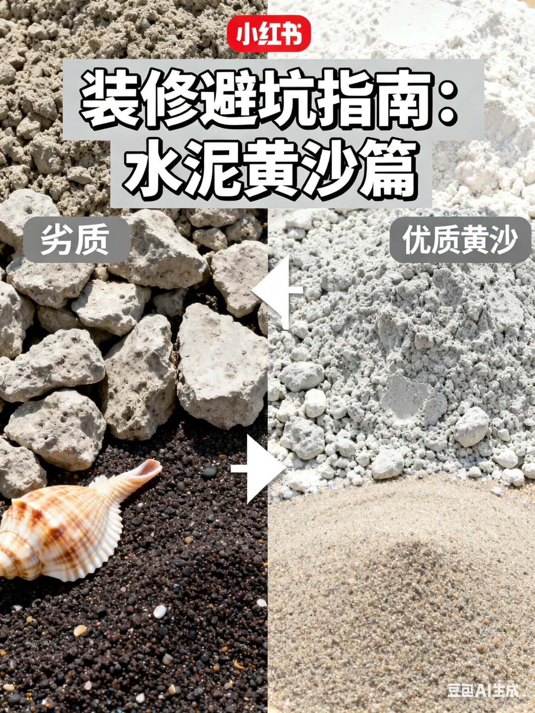 装修避坑！水泥黄沙选不对新房 5 年就开裂