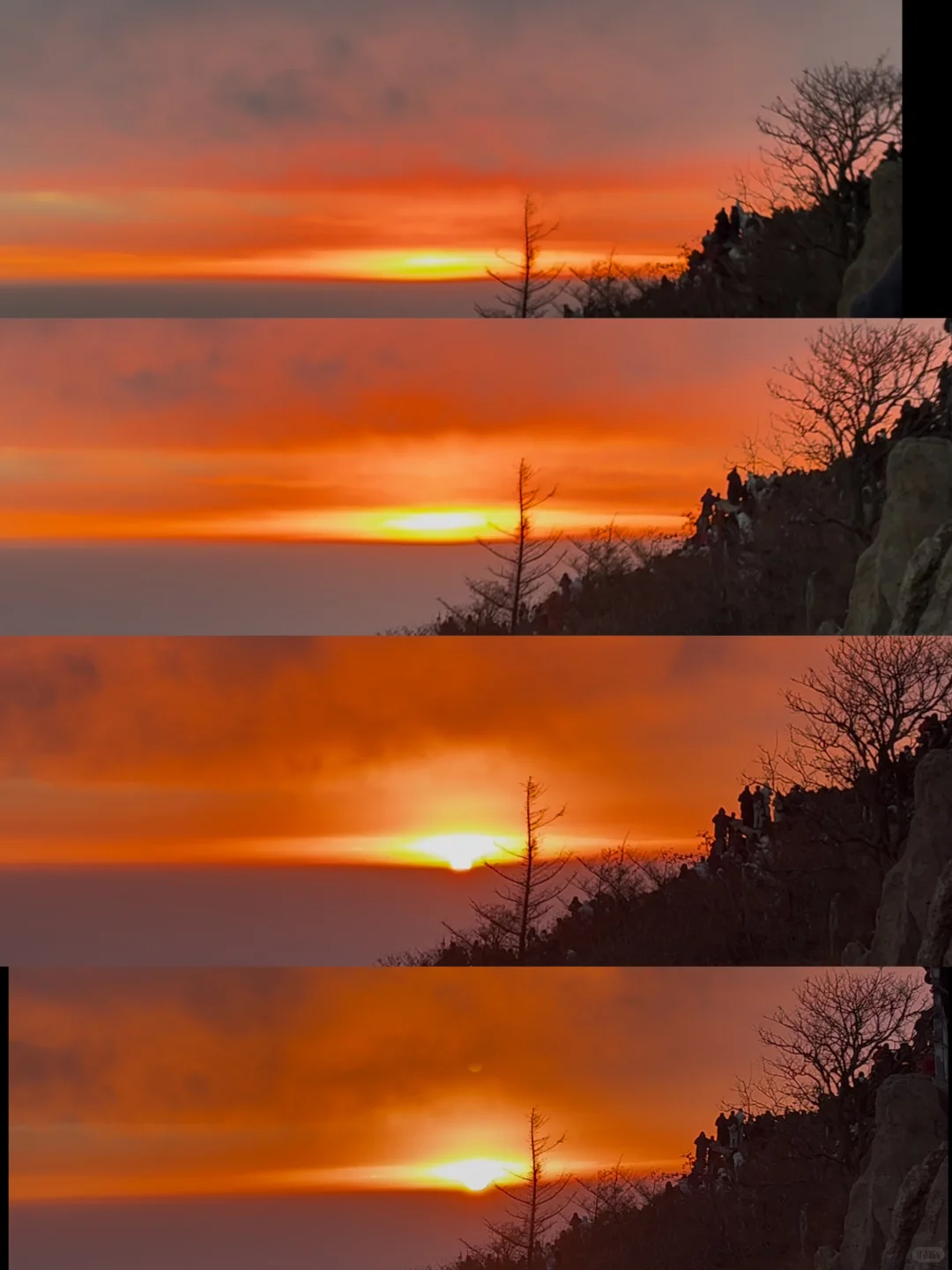 泰山夜爬的烟人怎么那么多！！