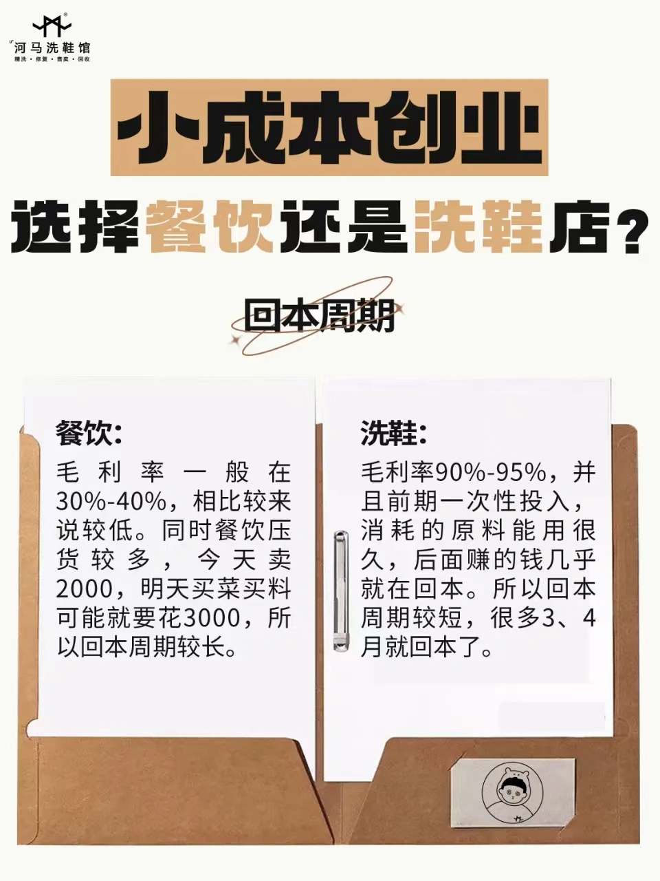 小成本创业，还纠结餐饮和洗鞋店❓