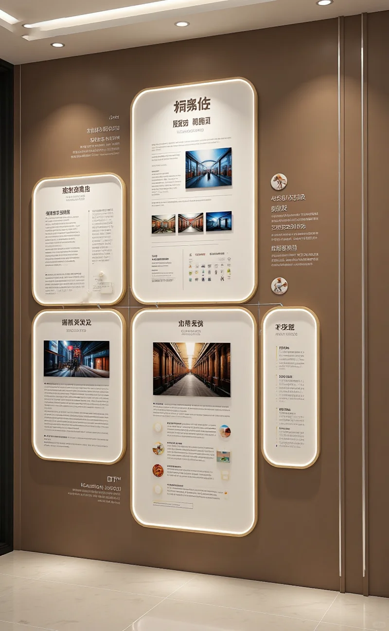 高级简约的企业文化墙设计