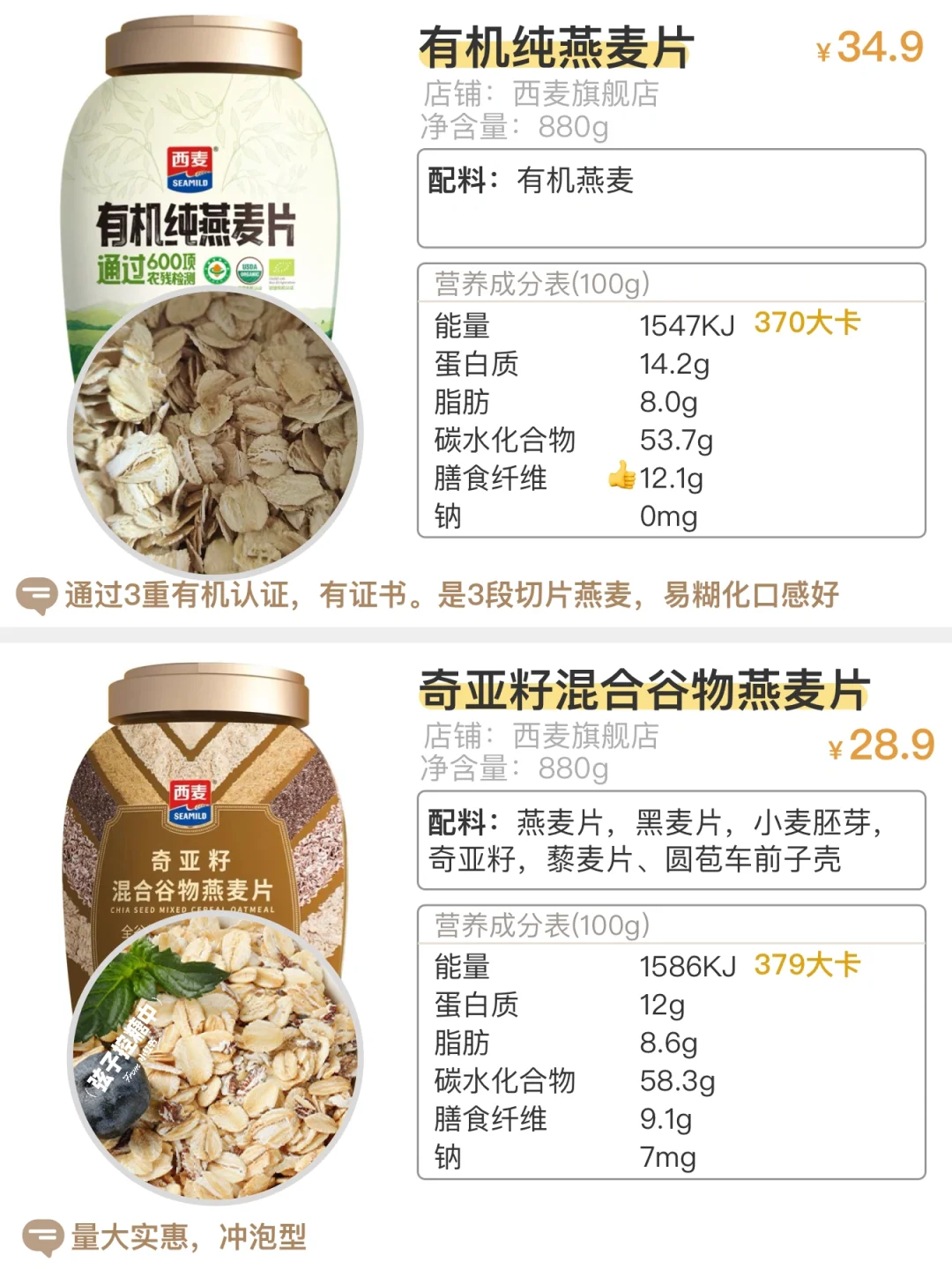 控糖减脂一起进，无糖无添加即食燕麦（56期）