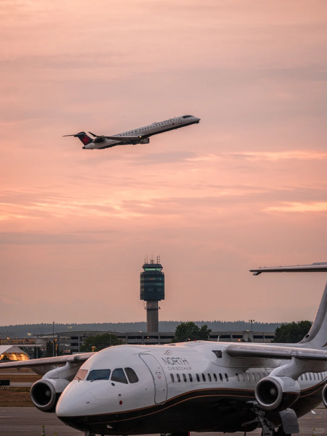 温哥华机场，有一个“官方看飞机平台”