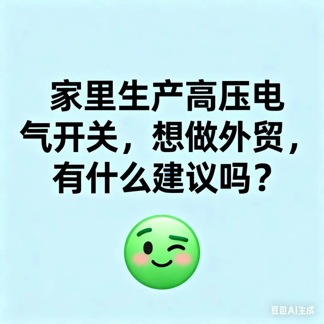 家里开高压电气开关厂！外贸小白冲就对了