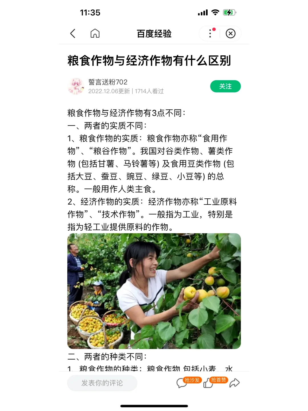 粮食作物，经济作物