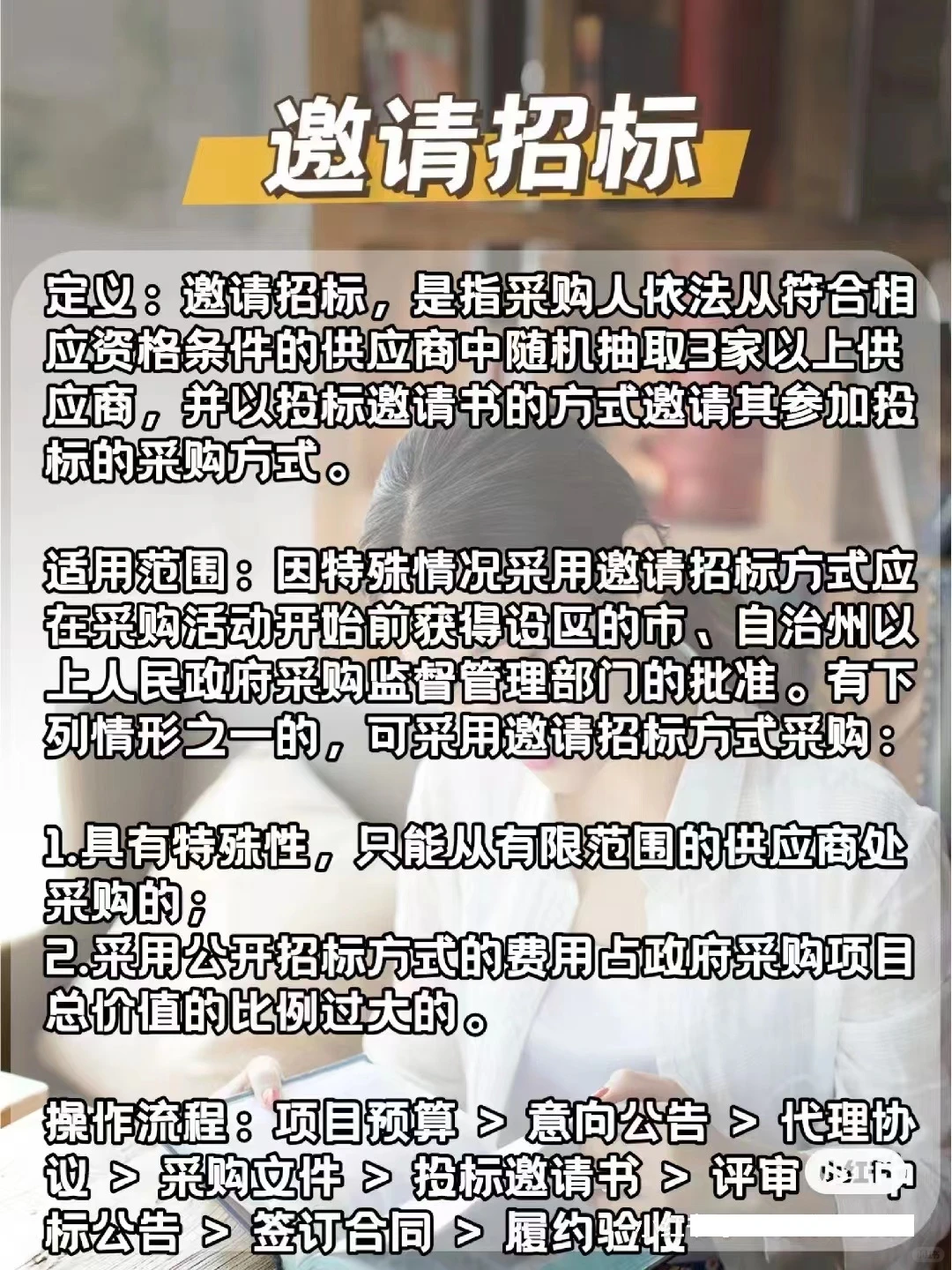 【招投标知识】七种采购方式的具体内容