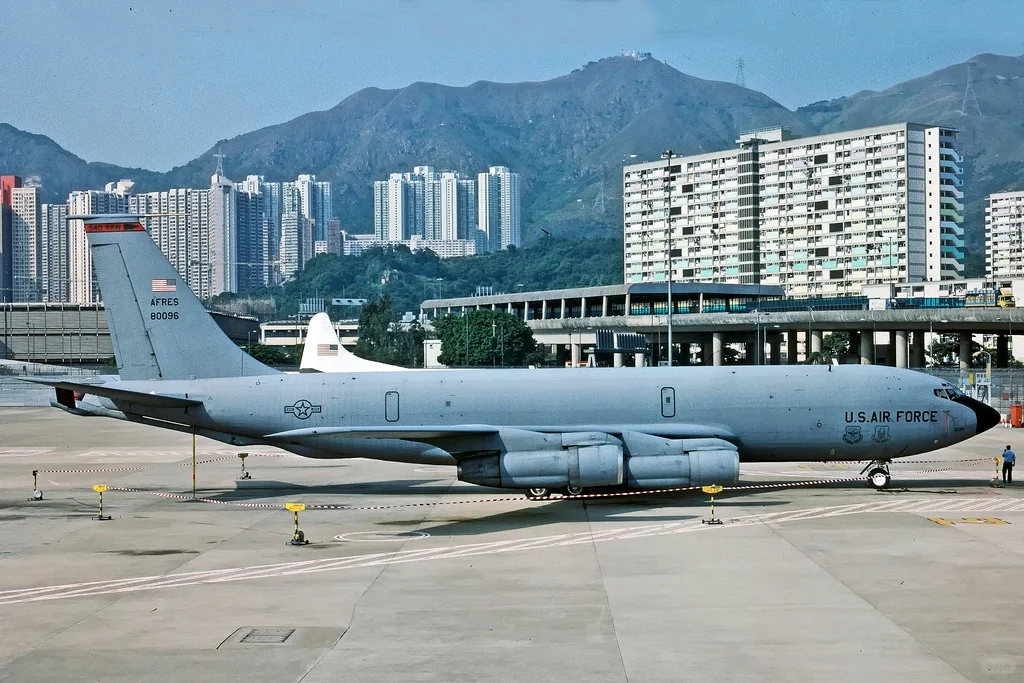 空軍KC-10同KC-135加油/運輸機在啟德機場