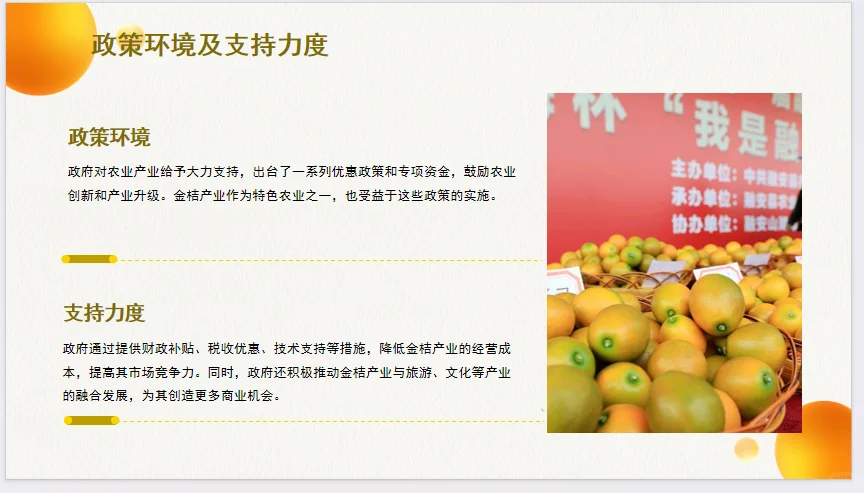 【电商助农融安金桔】商业计划书