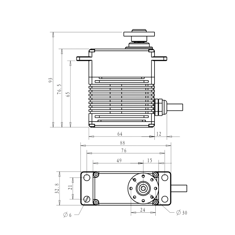 高扭矩 全金属无刷工业级舵机