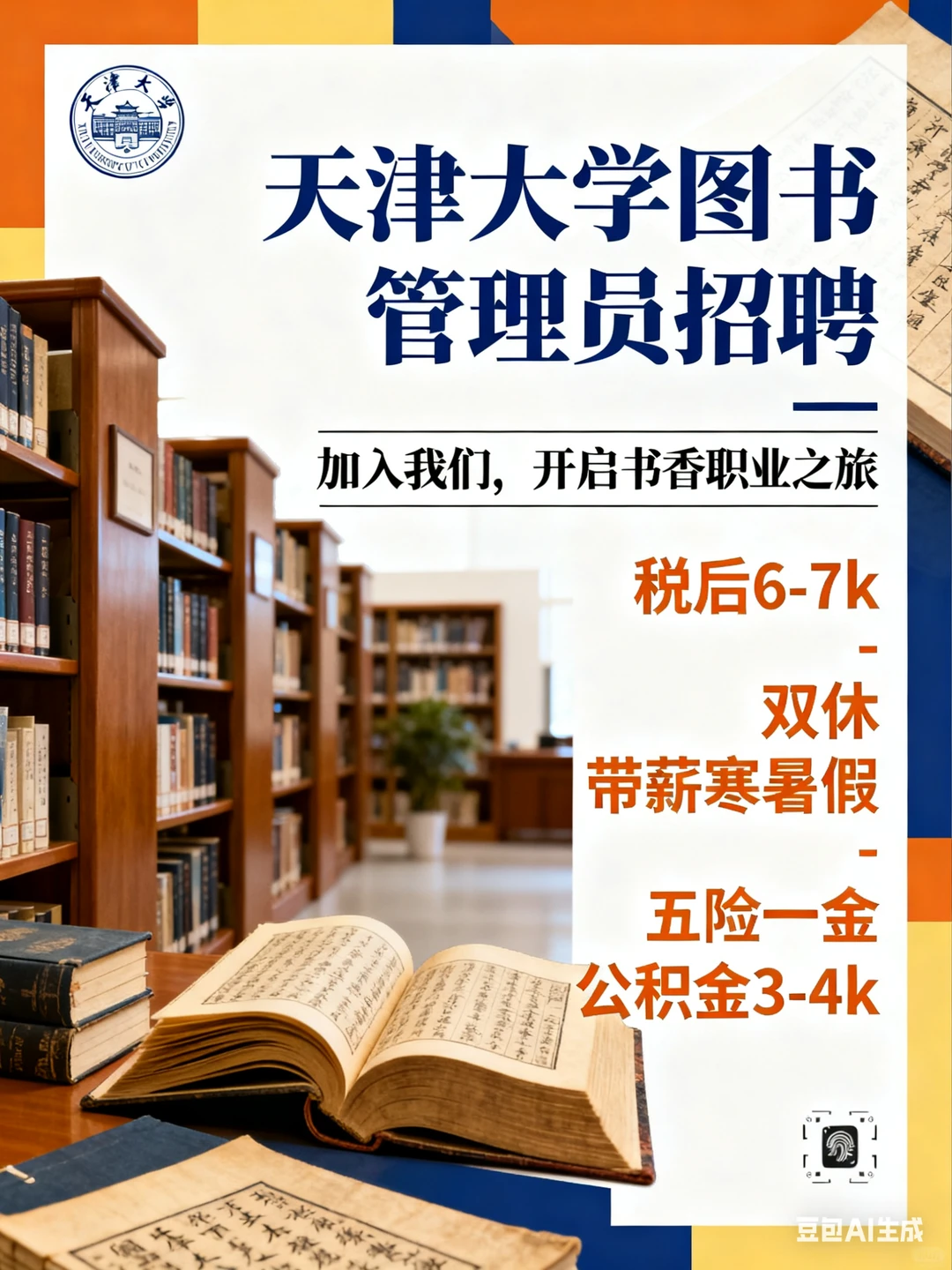 在天津大学当图书管理员也太爽了??