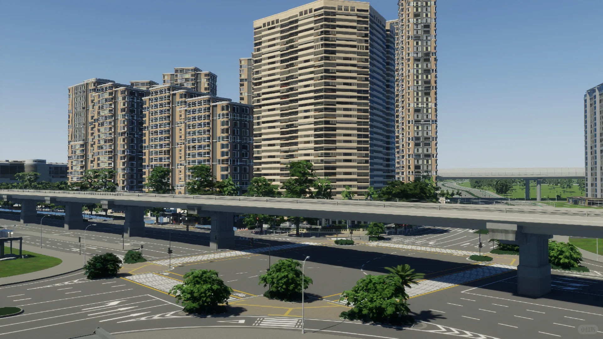 快速路以及十字路口，会展中心规划