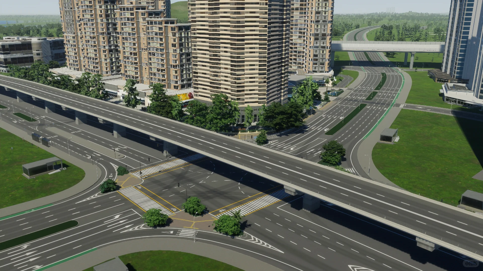 快速路以及十字路口，会展中心规划