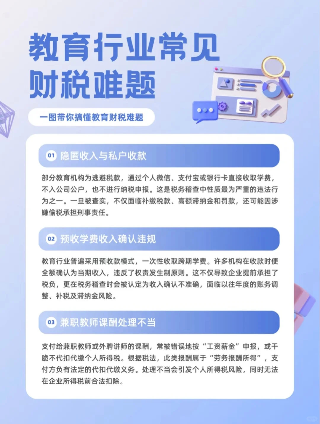 教育行业常见财税难题如何应对❗❗❗