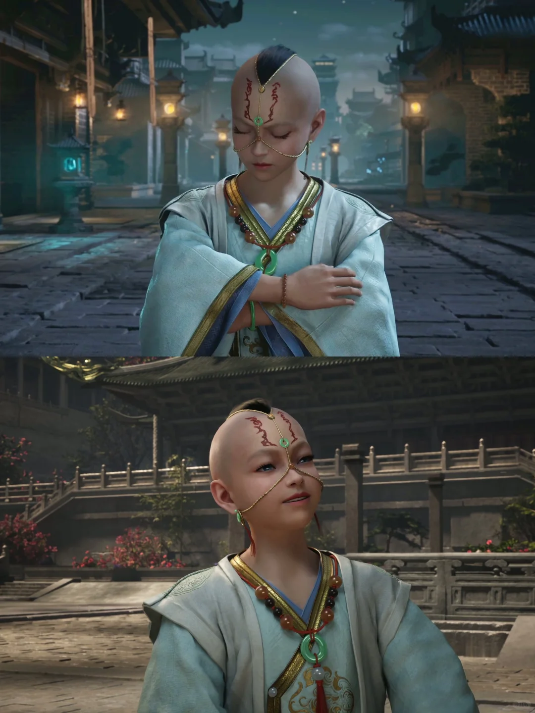 交易会前后对比，童子的笑容去哪了