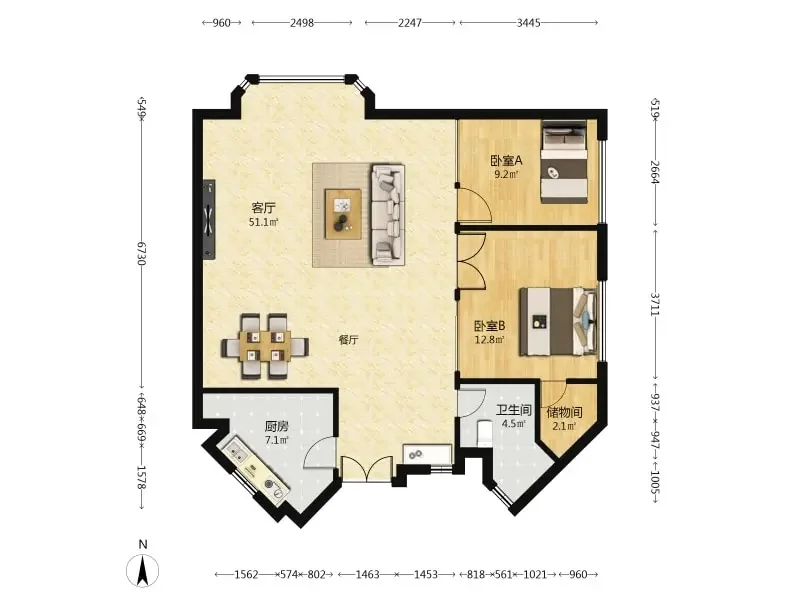 光大会展中心3房，对口求知小学！单价3万多