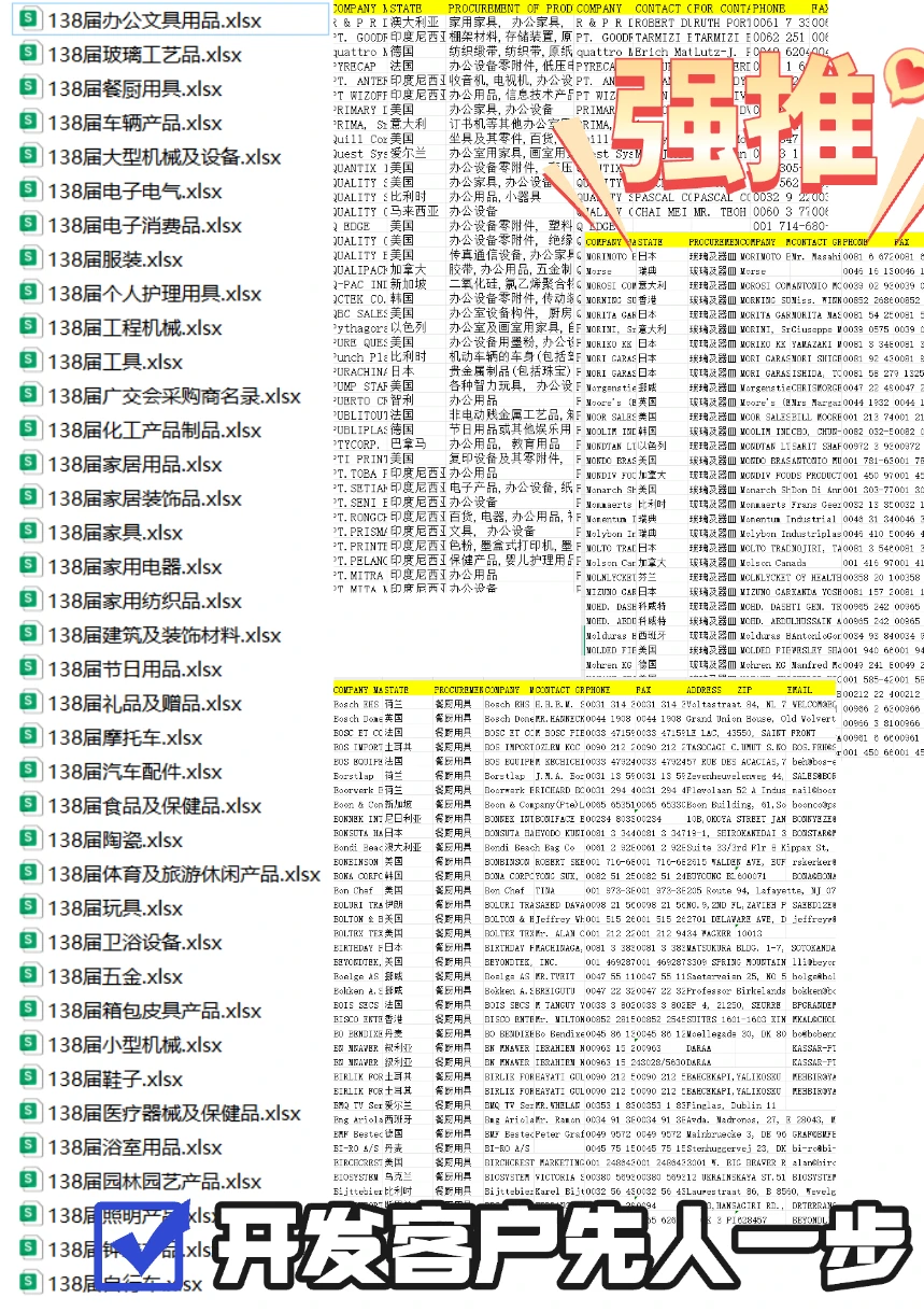 必看！138届广交会采购商名录