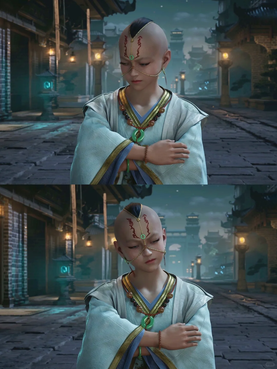 交易会前后对比，童子的笑容去哪了