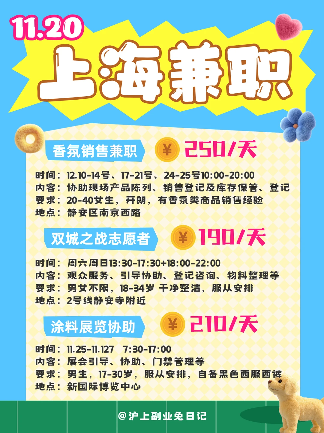 上海兼职日结250?/天?轻松拿捏?