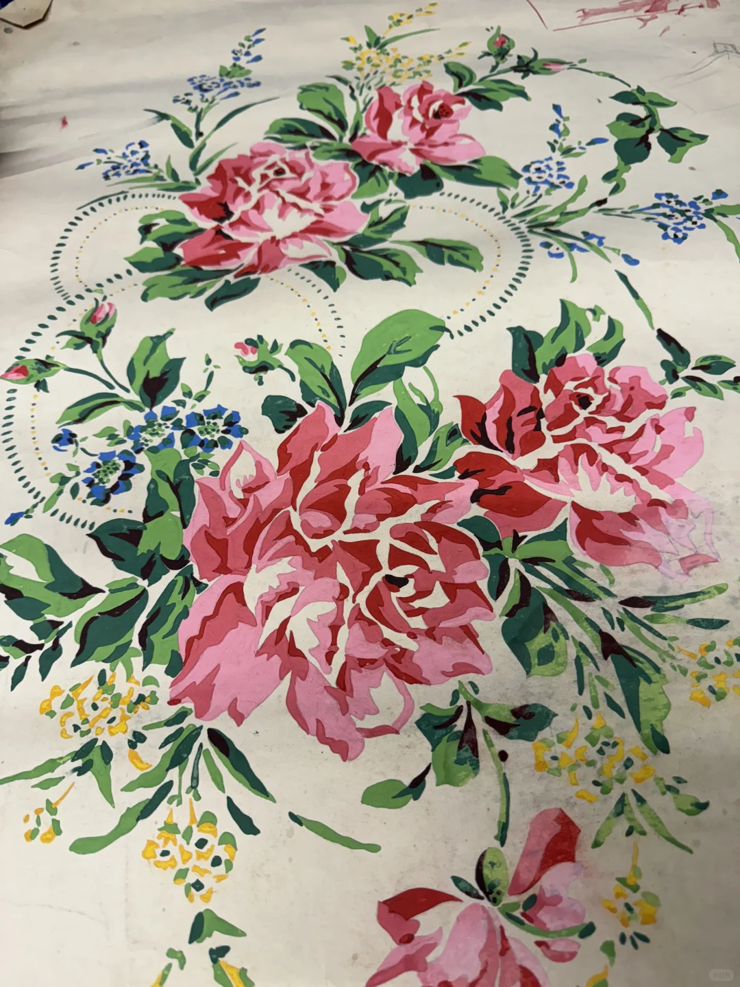 你家有这个床单吗｜珍贵70年代床单纹样手稿