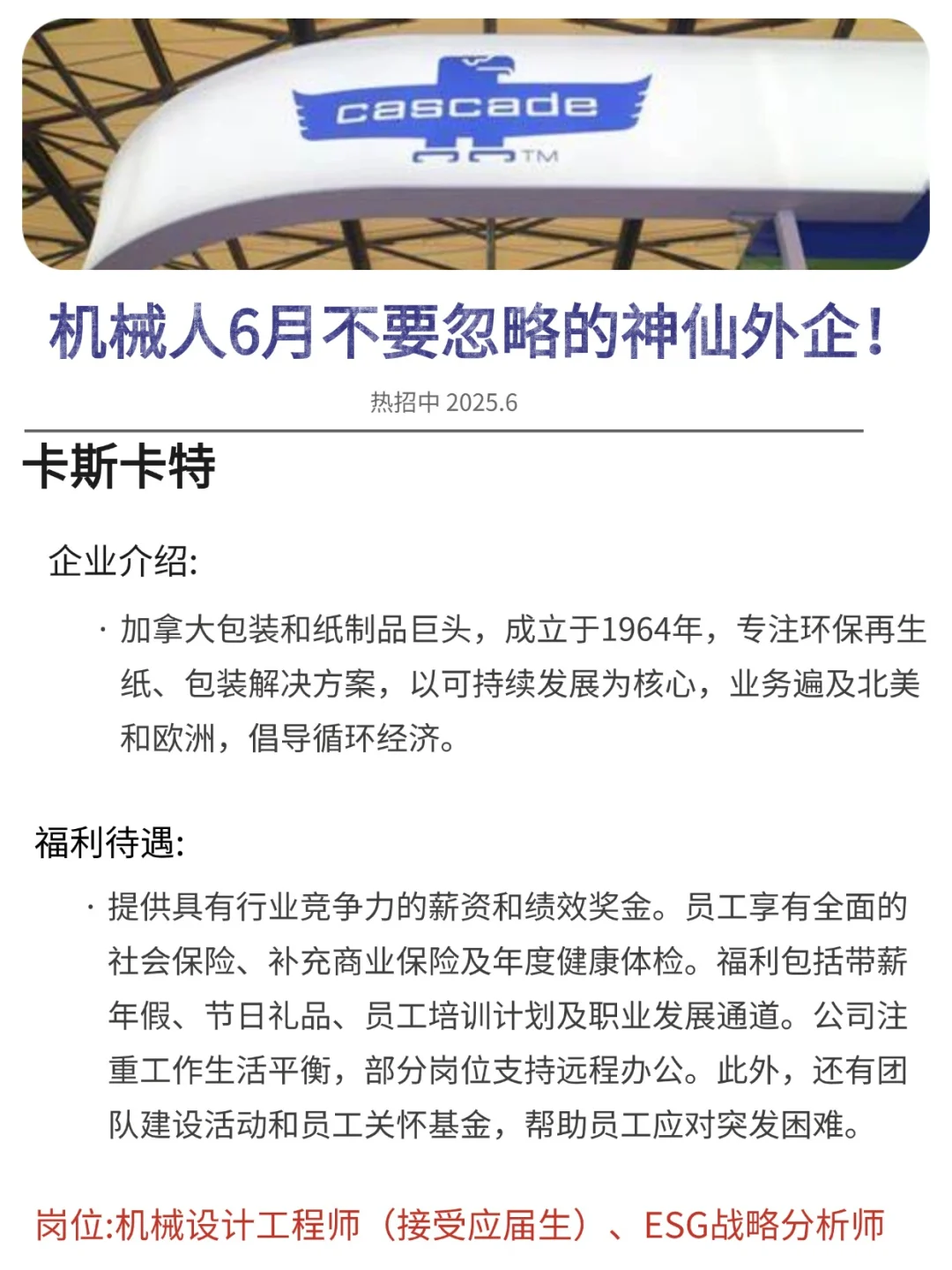 机械人不要忽略的神仙外企！不要一棵树吊