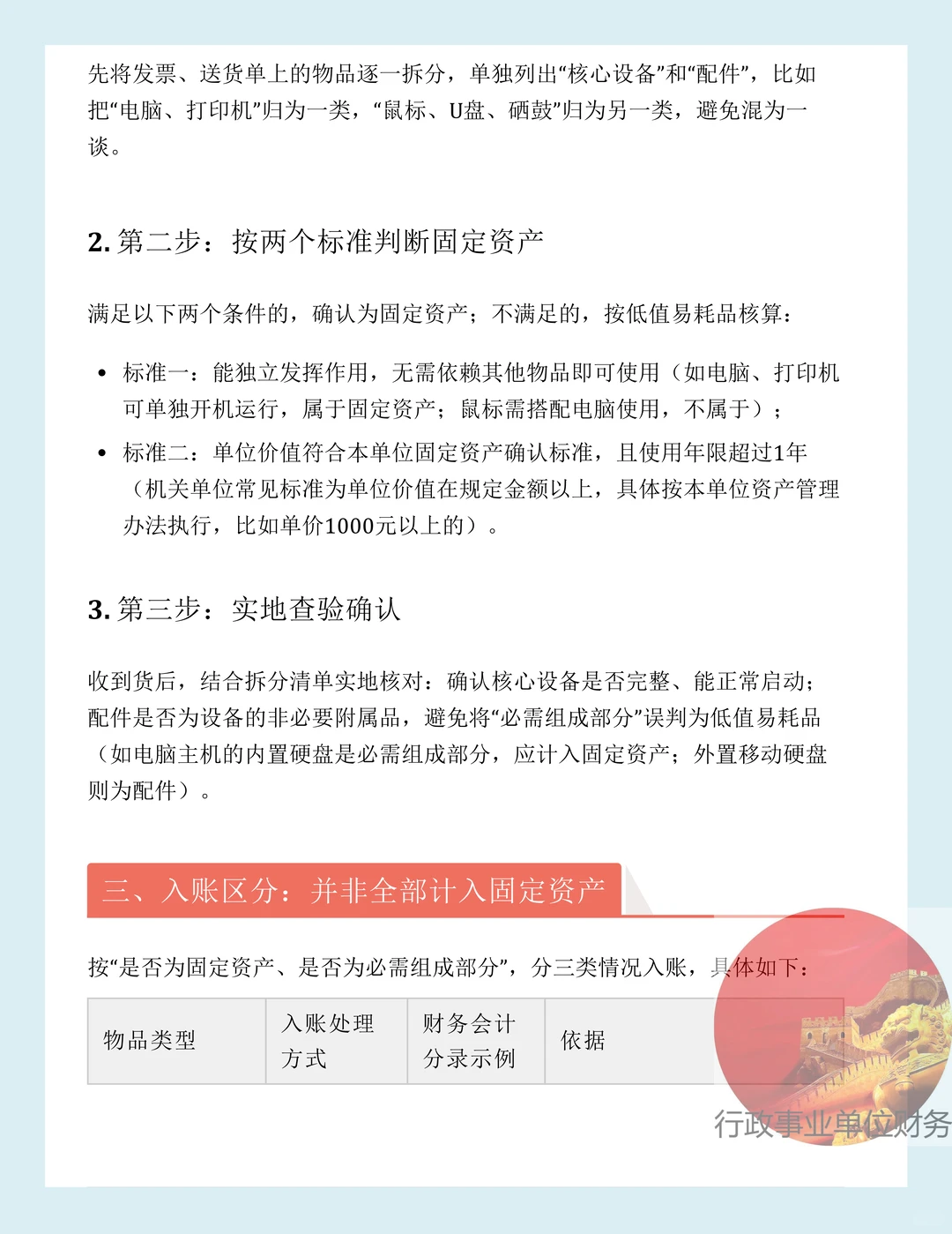 采购办公设备含配件？固定资产怎么记账？