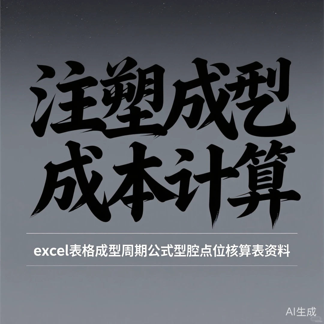 注塑成本核算攻略·周期型腔计算秘籍