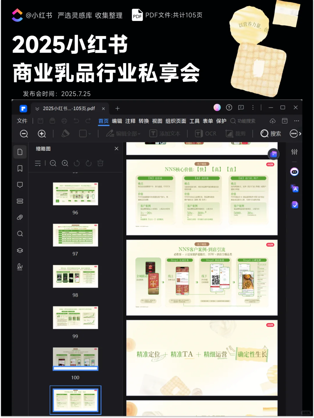 2025小红书商业乳品行业私享会