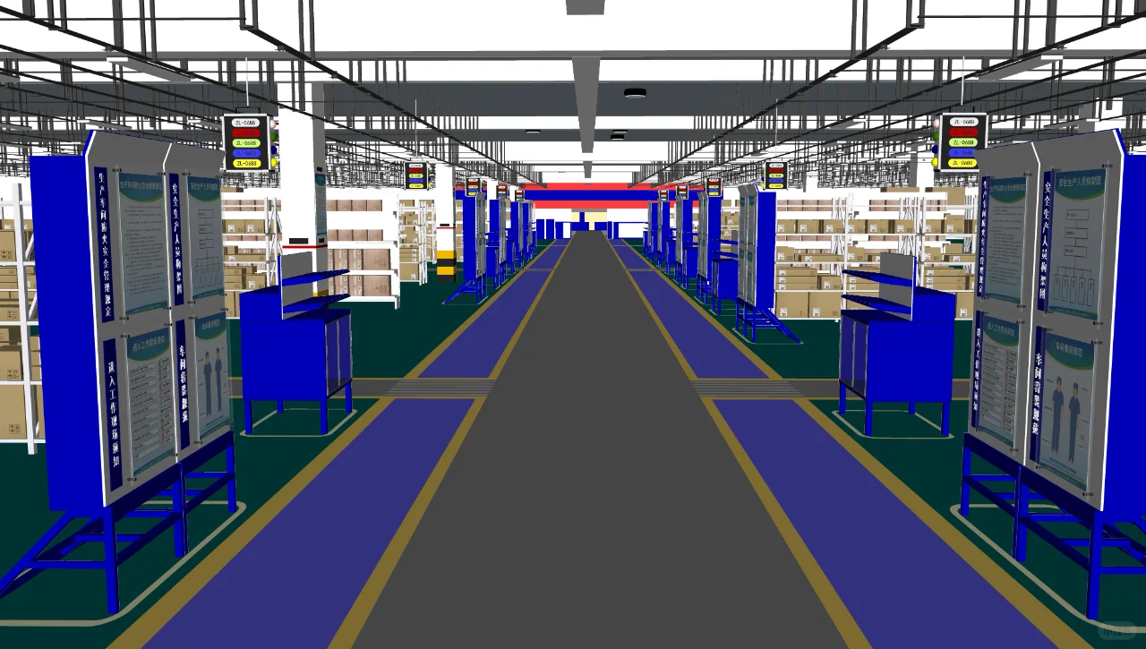 生产车间建模效果图