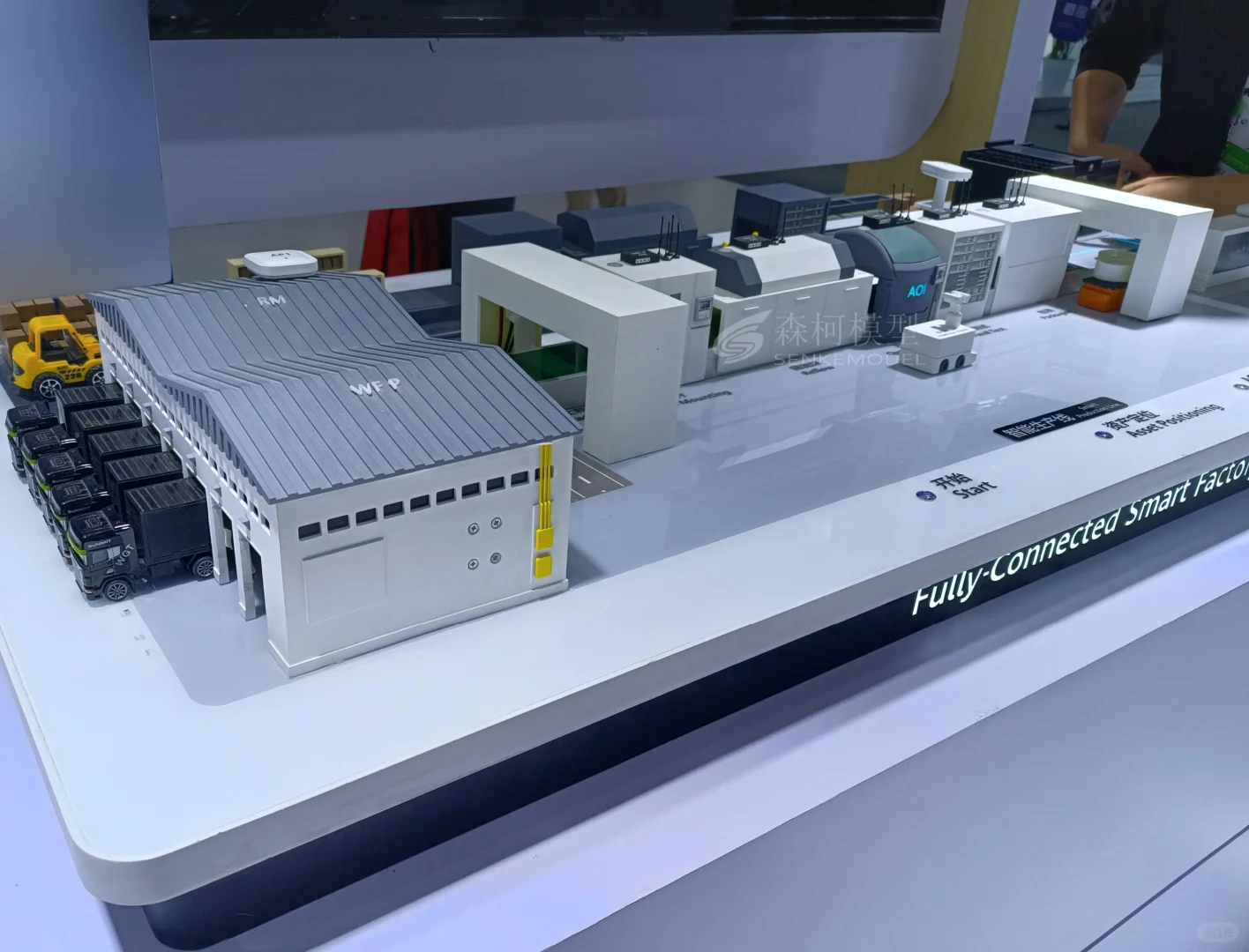 车间生产线场景沙盘模型