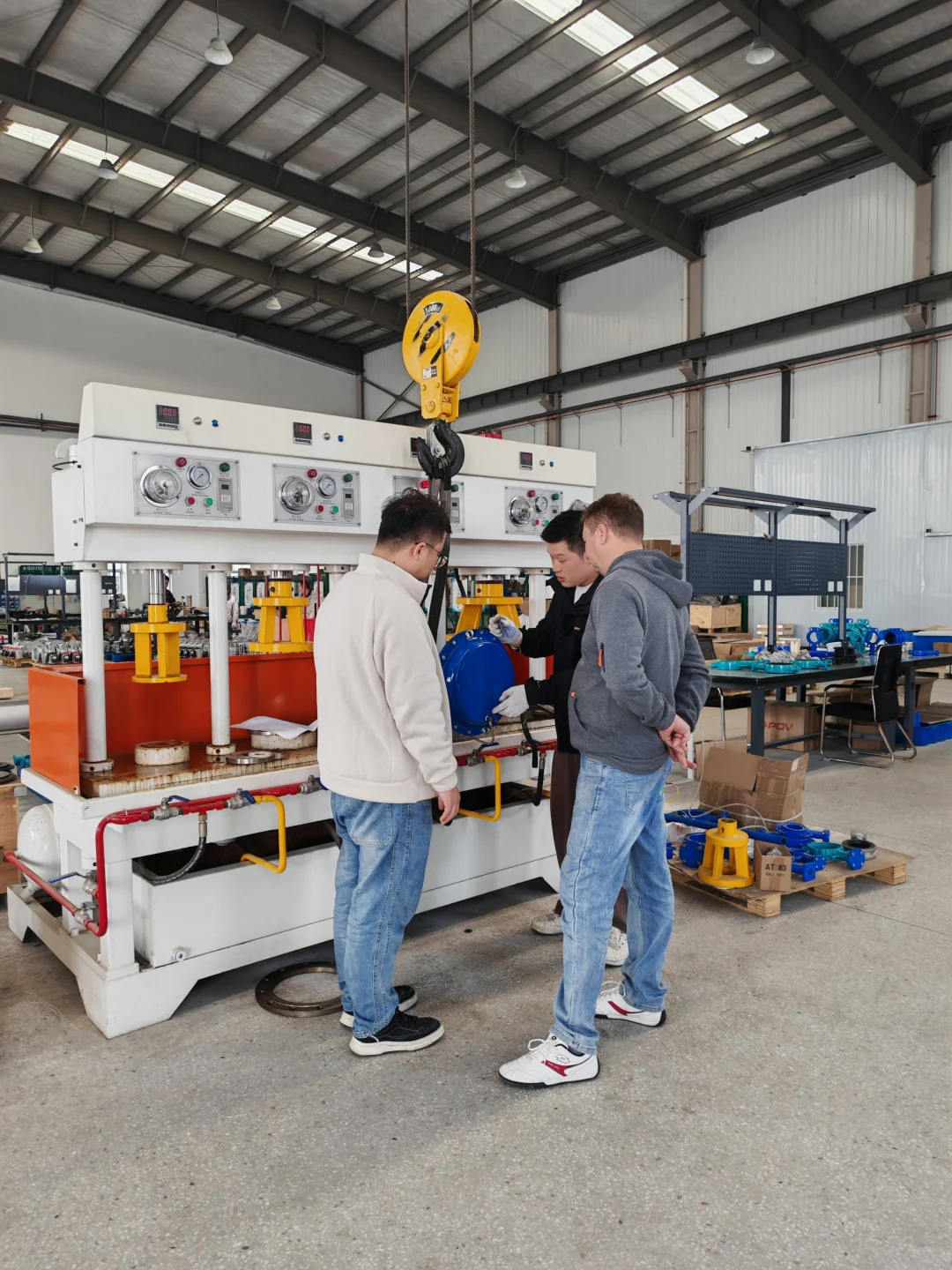 土耳其客户现场见证气动调节阀品质