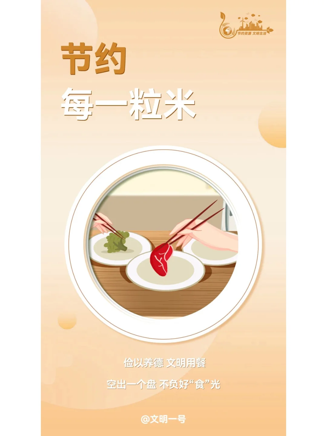 公益广告：做好“六个一”，养成节约好习惯