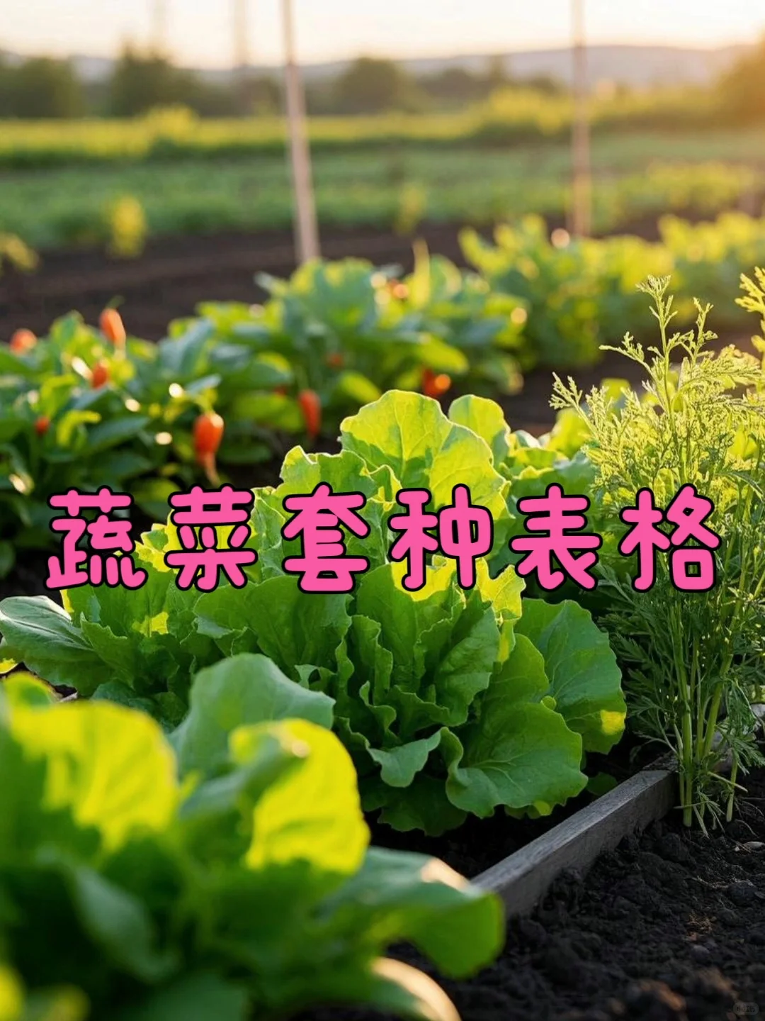 常用蔬菜套种表格