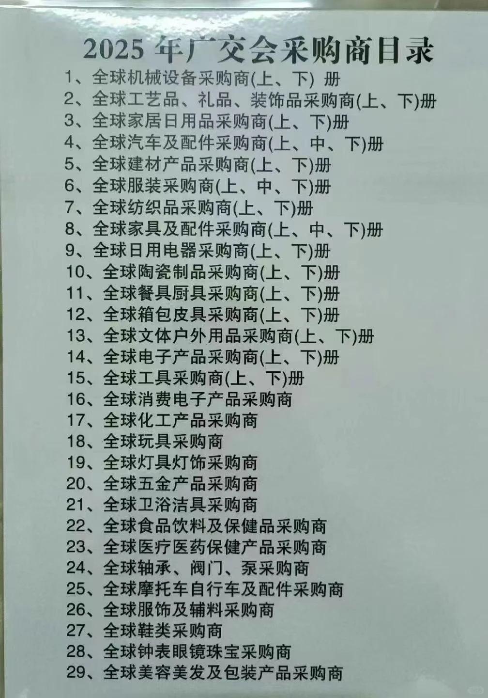 广交会采购商名录 参展商名录