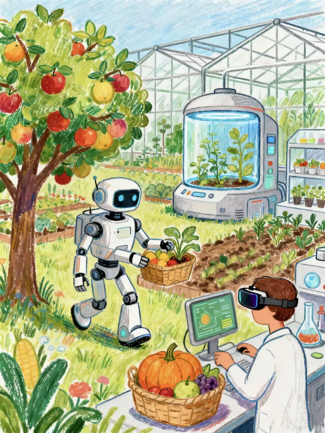 太空农业种植科幻画