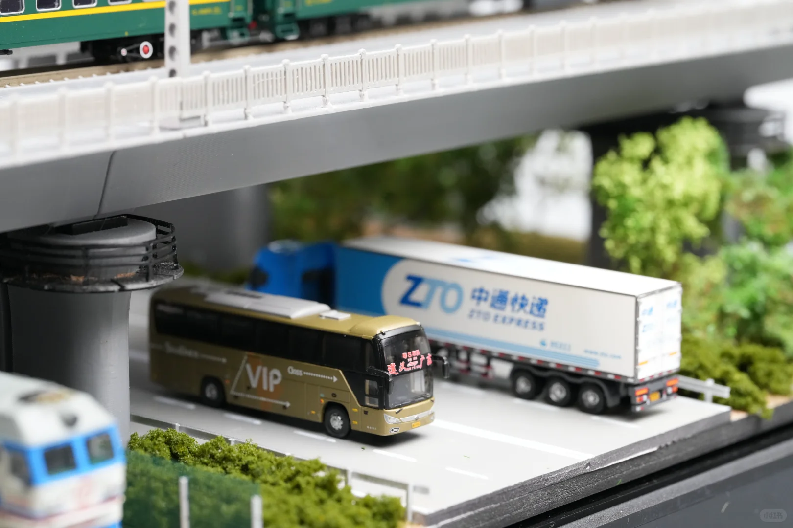 【N比例】火车模型 铁路交通枢纽场景展示盒