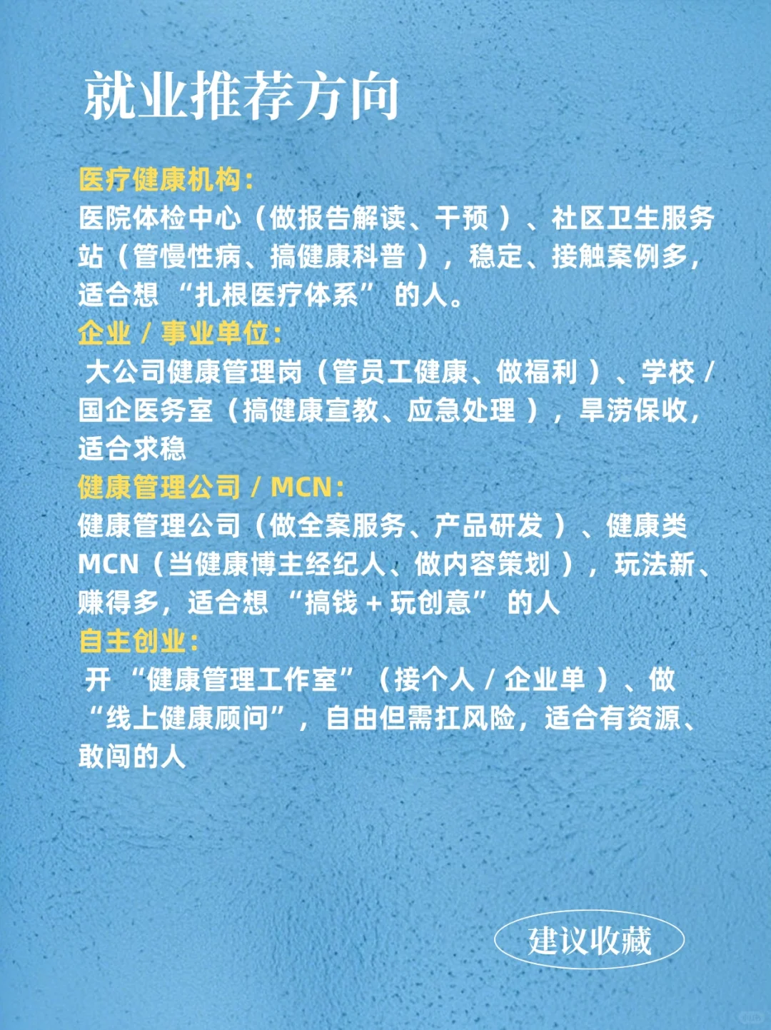 每天认识一个职业-健康管理师