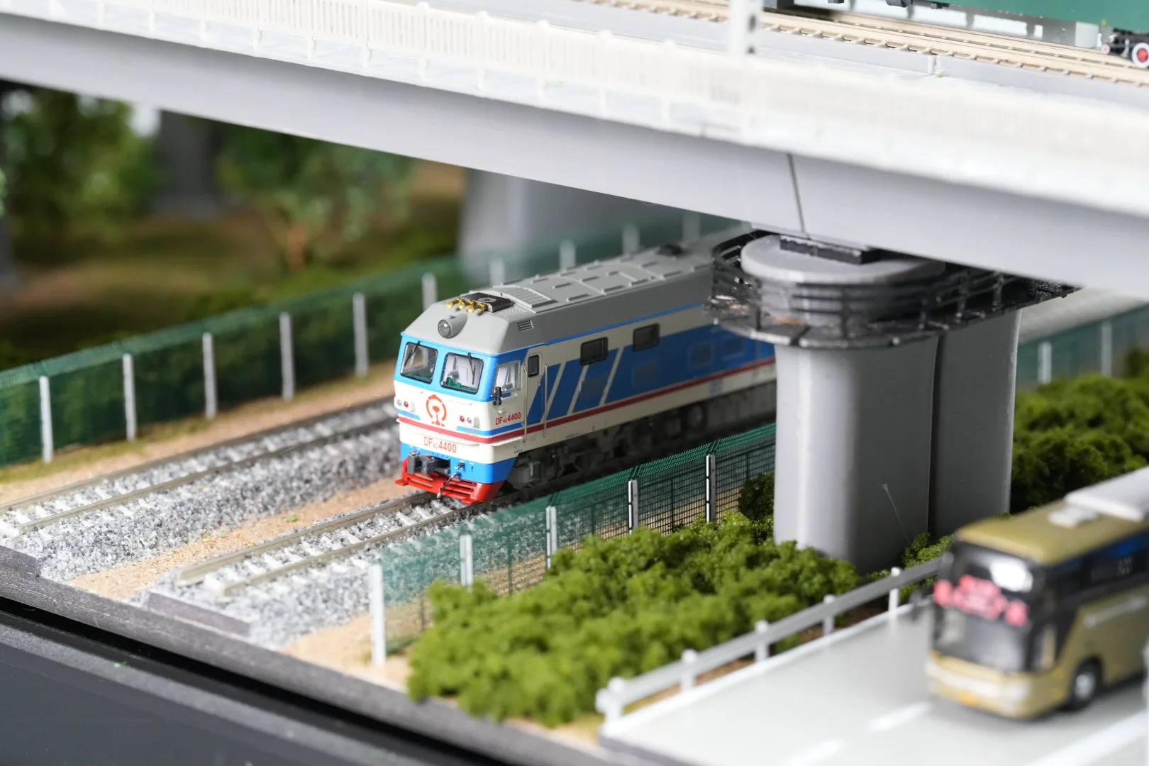 【N比例】火车模型 铁路交通枢纽场景展示盒