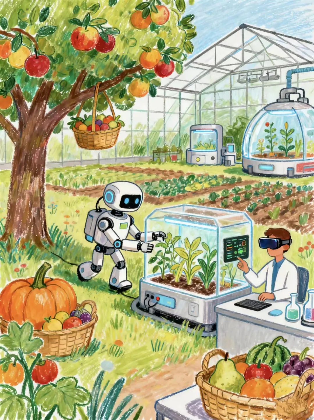 太空农业种植科幻画