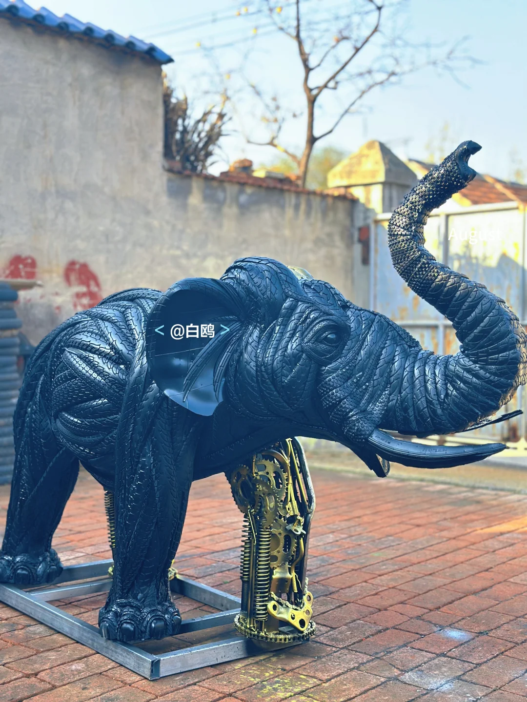 废材逆袭！废胎➕废钢?惊艳摆件?